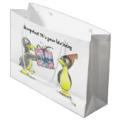 Verrassend dat het jouw verjaardag is large cadeautasje (Voorkant Gekanteld)