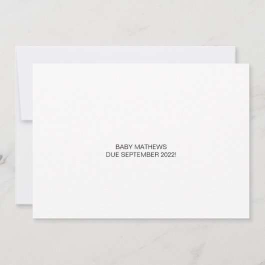 Verrassend dat ik een Zwangere Zwangerschap Aankon Kaart (Achterkant)