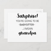 Verrassend dat je Babysitter opa gaat worden Briefkaart (Voorkant / Achterkant)