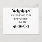 Verrassend dat je Babysitter opa gaat worden Briefkaart (Voorkant)