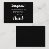 Verrassend dat je babysitter wordt notitiekaartje (Voorkant / Achterkant)