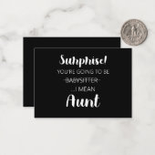 Verrassend dat je babysitter wordt notitiekaartje (Voorkant / Achterkant in situ)