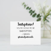 Verrassend dat je babysitters gaat zijn. briefkaart (Staand voorkant)