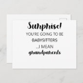 Verrassend dat je babysitters gaat zijn. briefkaart (Voorkant / Achterkant)