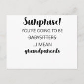 Verrassend dat je babysitters gaat zijn. briefkaart (Voorkant)