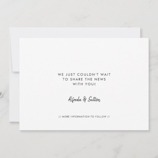 Verrassend dat we betrokken waren bij Modern minim Aankondiging (Achterkant)