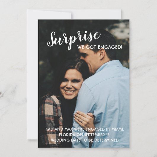 Verrassend dat we een foto van Verloving hebben ge Kaart (Voorkant)