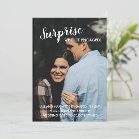 Verrassend dat we een foto van Verloving hebben ge Kaart (Staand voorkant)