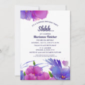 Verrassend feest. Waterverf Floral nodigt Kaart (Voorkant)