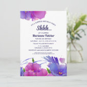 Verrassend feest. Waterverf Floral nodigt Kaart (Staand voorkant)