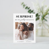 Verrassend fotoVerloving Aankondigingskaart (Staand voorkant)