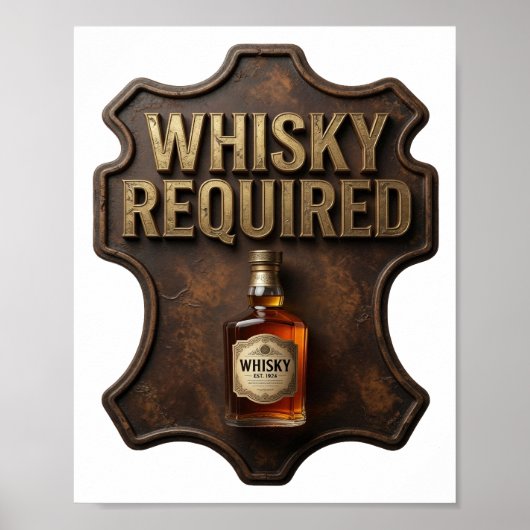 Verrassend Goud WHISKY VERPLICHT Poster (Voorkant)