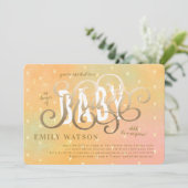 Verrassend hart Gold Lettering Baby shower Kaart (Staand voorkant)