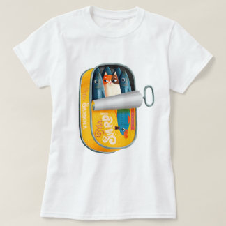 Verrassend in het blik van sardines t-shirt