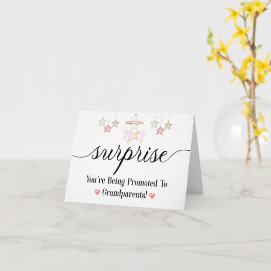Verrassend! Je wordt bevorderd tot grootouders Kaart (Gele Bloem)