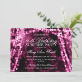 Verrassend koord van de Partij van de Koord roze Kaart (Staand voorkant)