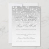 Verrassend licht op feestdag in Silver Bokeh Spark Kaart (Voorkant)