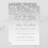 Verrassend licht op feestdag in Silver Bokeh Spark Kaart (Voorkant / Achterkant)