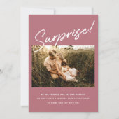 Verrassend modern Roos Blush Verloving Foto Save The Date (Voorkant)