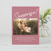 Verrassend modern Roos Blush Verloving Foto Save The Date (Staand voorkant)