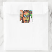 Verrassend! Vierkante Sticker (Tas)