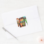 Verrassend! Vierkante Sticker (Envelop)