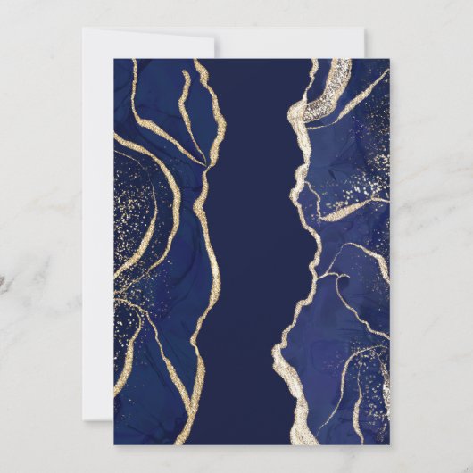 Verrassend Volwassenpartij Elegant Navy Agate Kaart (Achterkant)