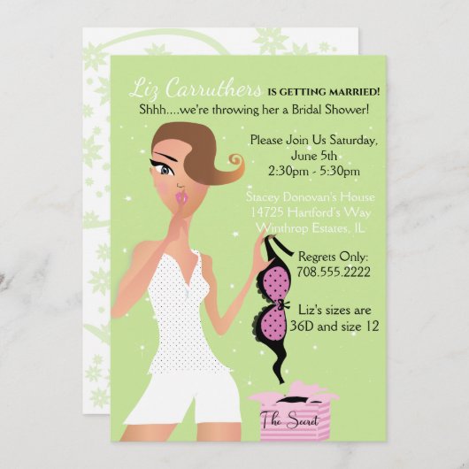 Verrassend Vrijgezellenfeest Green Sparkle Kaart (Voorkant / Achterkant)