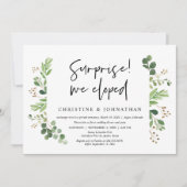 Verrassend, we ontwikkelden een bruiloft Elopement Kaart (Voorkant)