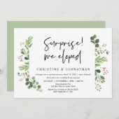 Verrassend, we ontwikkelden een bruiloft Elopement Kaart (Voorkant / Achterkant)