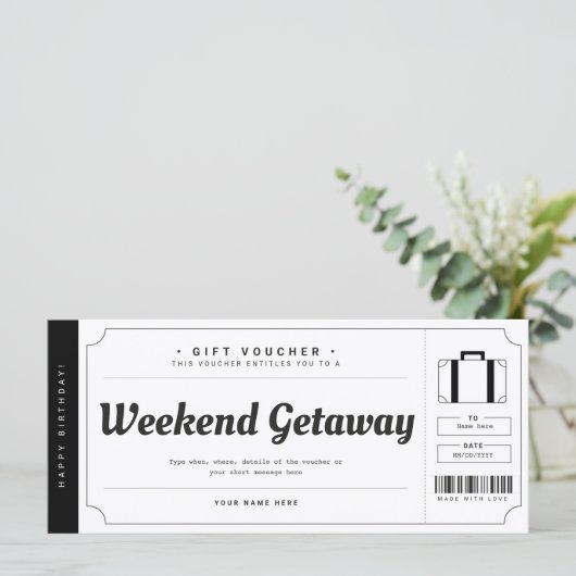 Verrassend weekeinde cadeaubon reiswoeste (Staand voorkant)