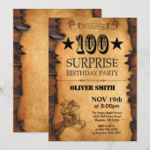 Verrassende 100e Westerne uitnodiging op zaterdag (Voorkant / Achterkant)