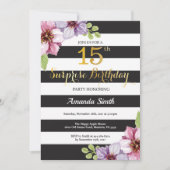 Verrassende 15e verjaardag Uitnodiging voor vrouwe (Voorkant)