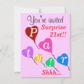 Verrassende 21ste verjaardag van de hemelvaarders kaart (Voorkant)