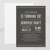Verrassende 30e verjaardag Uitnodigingen (Voorkant / Achterkant)