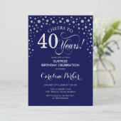 Verrassende 40e verjaardag van de marine Silver Kaart (Staand voorkant)
