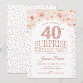 Verrassende 40e verjaardag van de opkomst - White  Kaart (Voorkant / Achterkant)