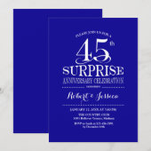 Verrassende 45ste huwelijksverjaardag - Blauw Wit Kaart (Voorkant / Achterkant)