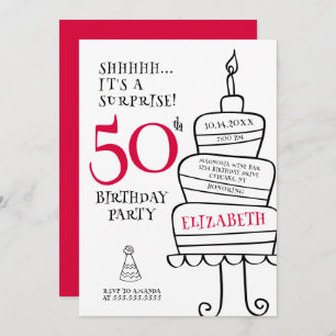 Verrassende 50e verjaardag kaart