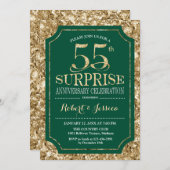 Verrassende 55e trouwdag - Groen Goud Kaart (Voorkant / Achterkant)