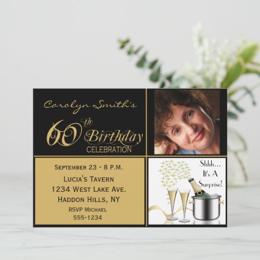 Verrassende 60e verjaardag feestdagen kaart (Staand voorkant)