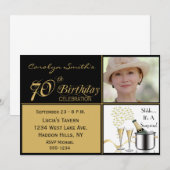 Verrassende 70e verjaardag Foto-uitnodigingen Kaart (Voorkant / Achterkant)