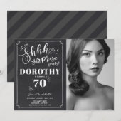 Verrassende 70e verjaardag Uitnodiging Verrassing (Voorkant / Achterkant)