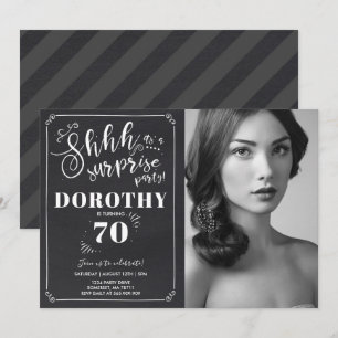 Verrassende 70e verjaardag Uitnodiging  Verrassing