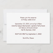 Verrassende 75e dag-dag-uitnodiging Canyon Kaart (Achterkant)