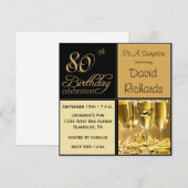 Verrassende 80e verjaardag feestdagen kaart (Voorkant / Achterkant)