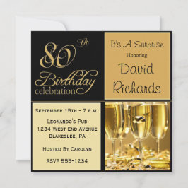 Verrassende 80e verjaardag feestdagen kaart