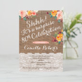 Verrassende 80e verjaardag Uitnodiging tot Kaarten (Staand voorkant)