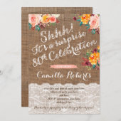 Verrassende 80e verjaardag Uitnodiging tot Kaarten (Voorkant / Achterkant)