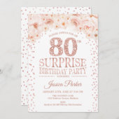 Verrassende 80e verjaardag van de prijs - White Ro Kaart (Voorkant / Achterkant)